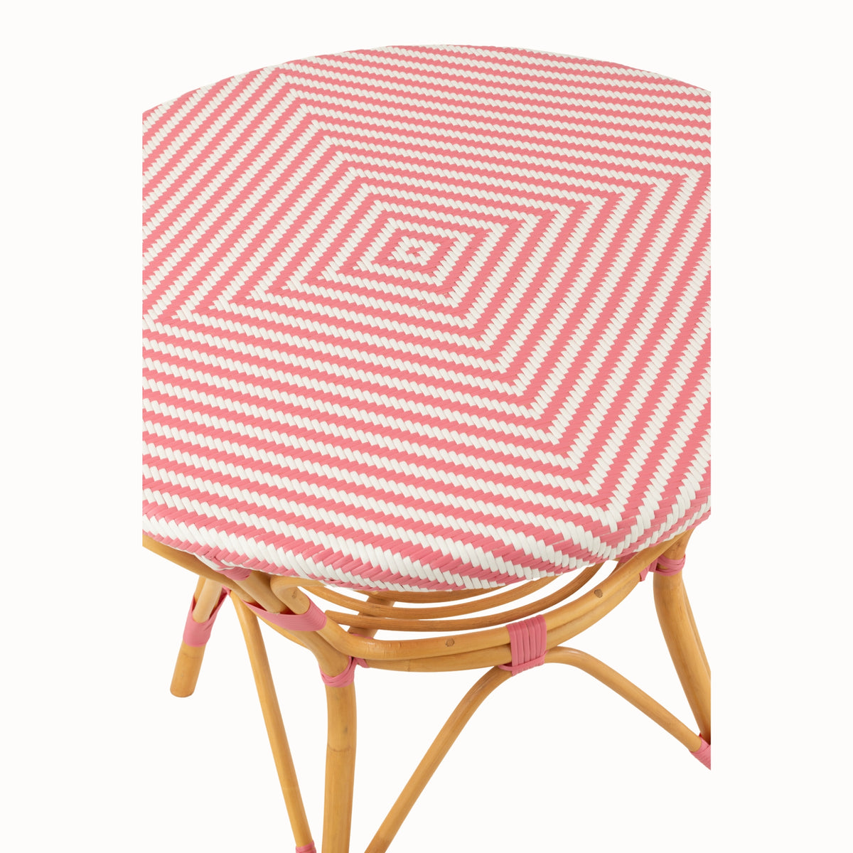 Table à manger Rotin Rose/Blanc J-Line