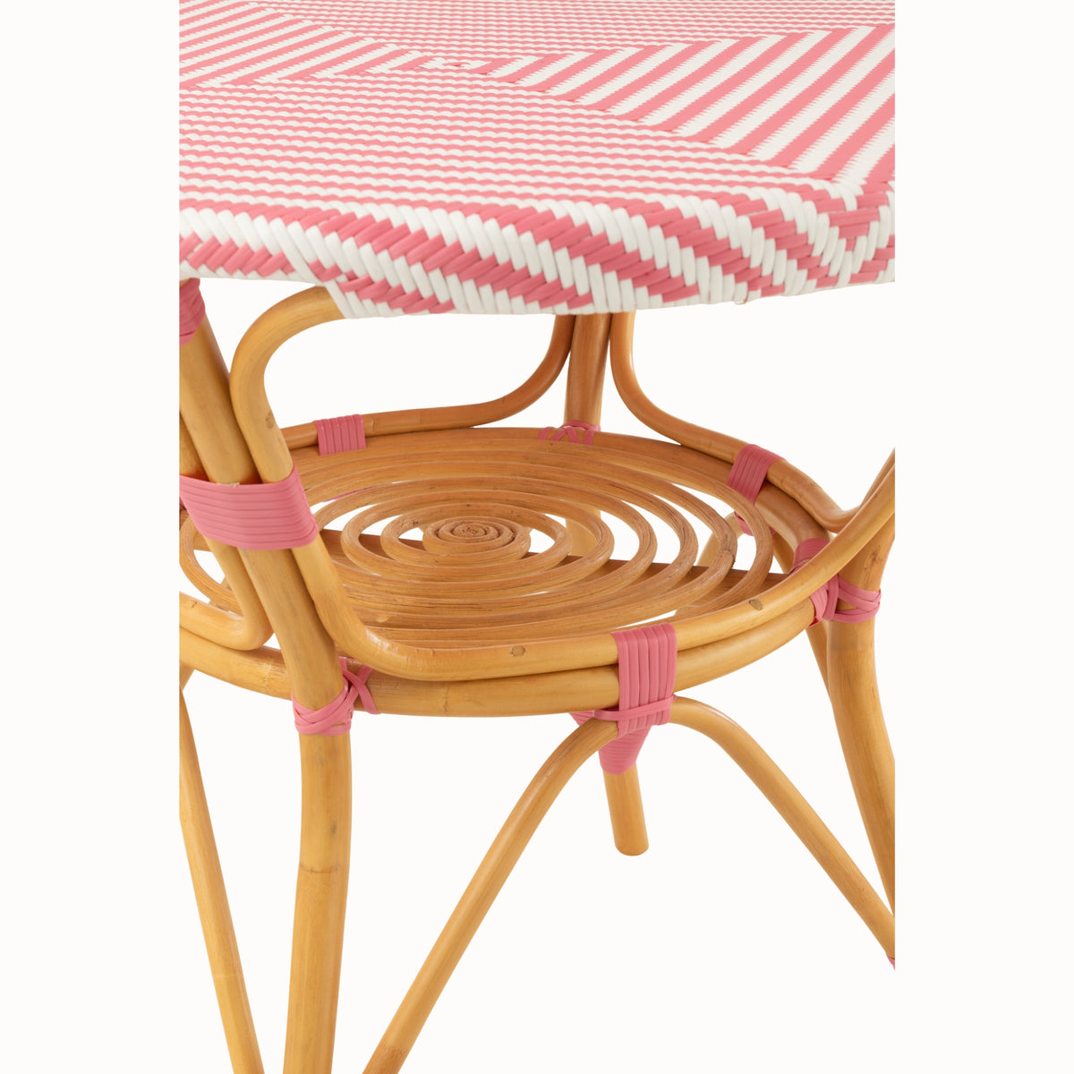 Table à manger Rotin Rose/Blanc J-Line