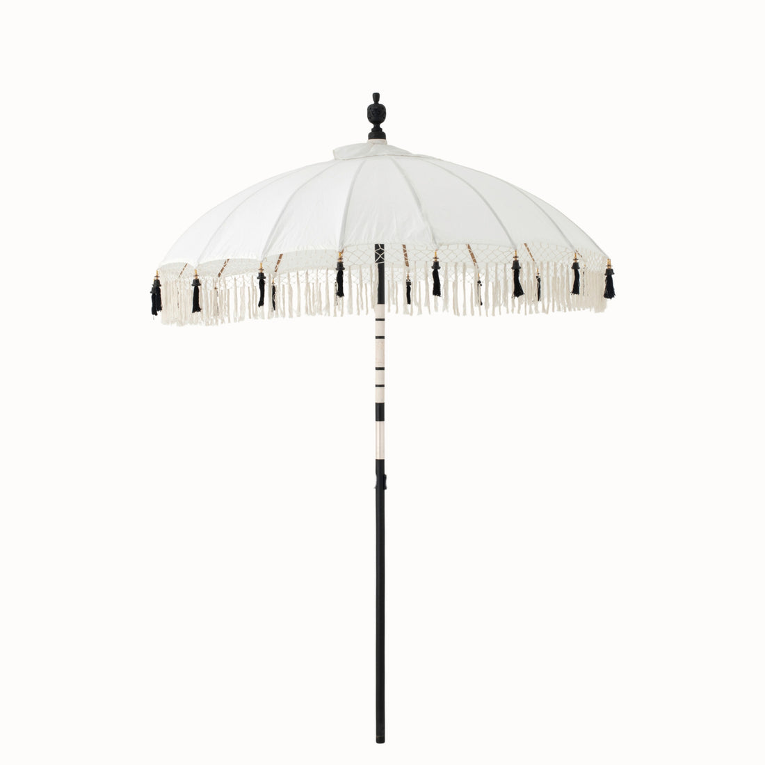 Parasol Flavie Bois/Coton Écru/Noir J-Line
