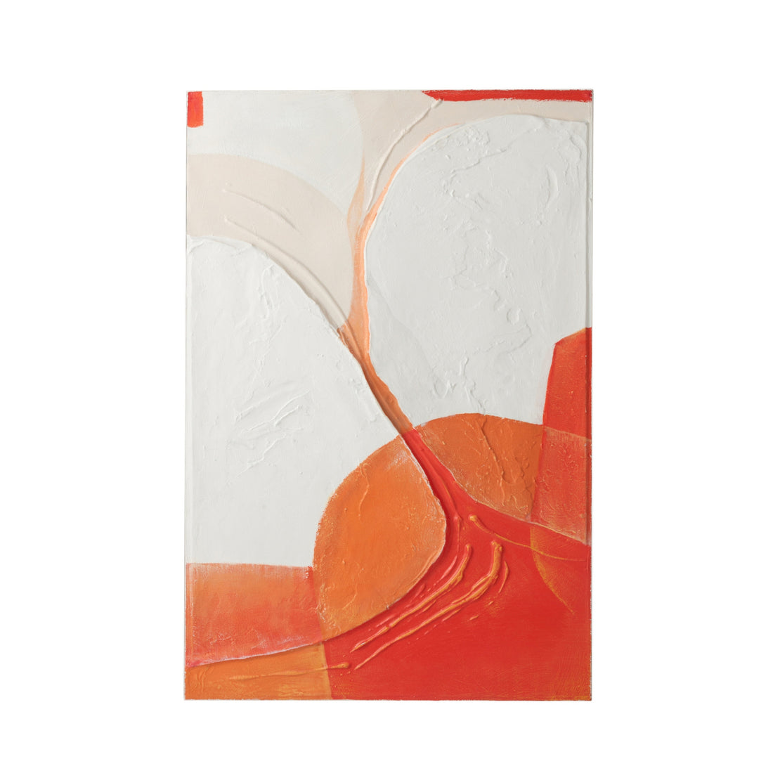 Tableau Circkles Acrylique Orange foncé/Blanc cassé J-Line