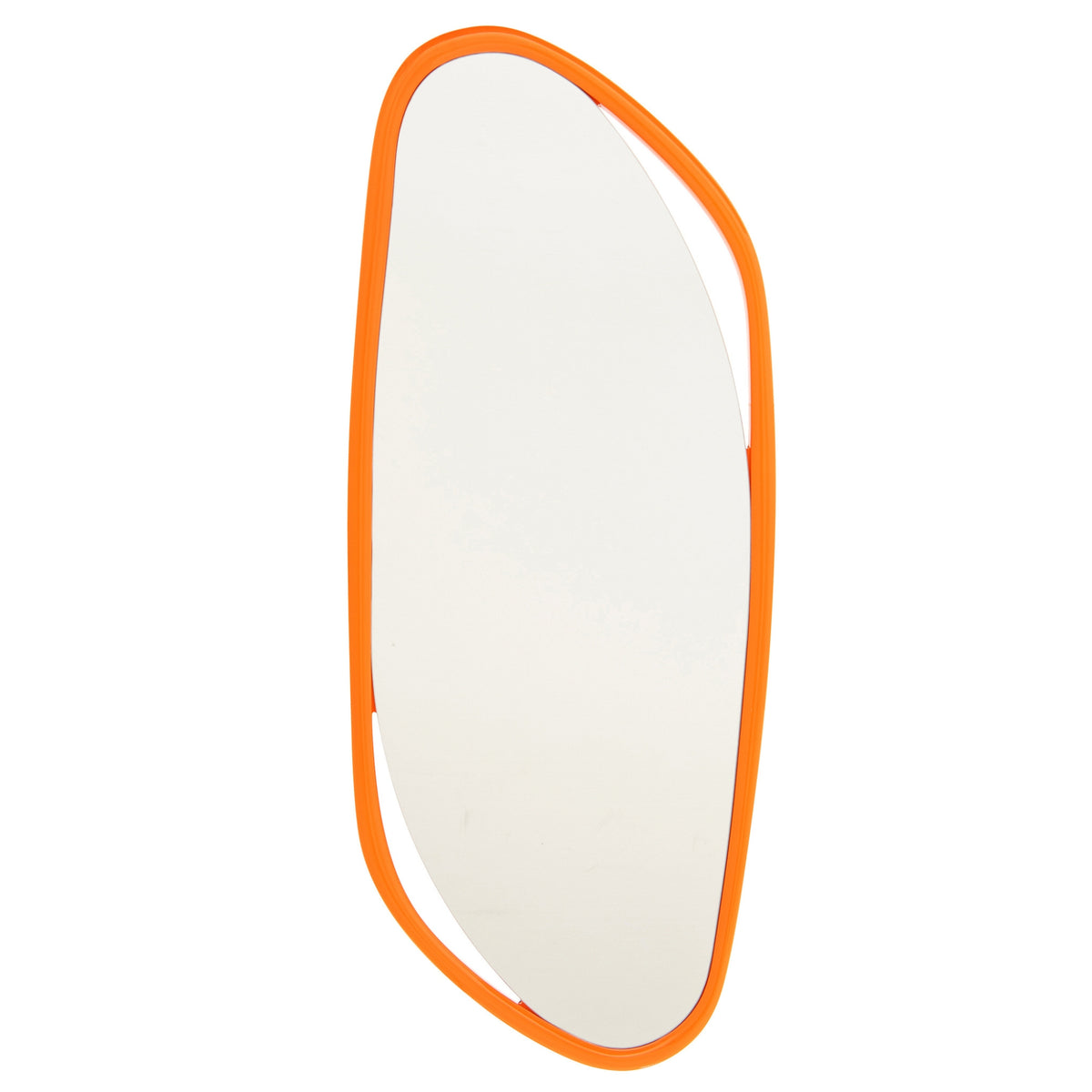 Miroir mural irrégulier MDF/peinture orange J-Line