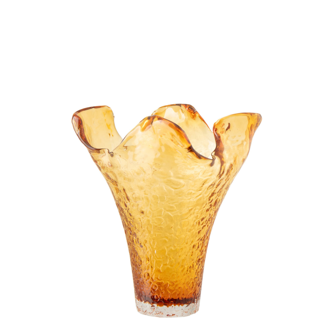 Vase irrégulier en verre caramel large J-Line