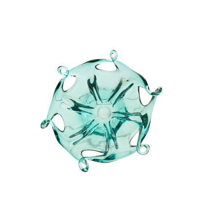 Plateau décoratif Serena en verre turquoise J-Line