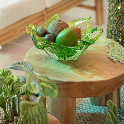 Plateau décoratif Serena Verre Vert J-Line
