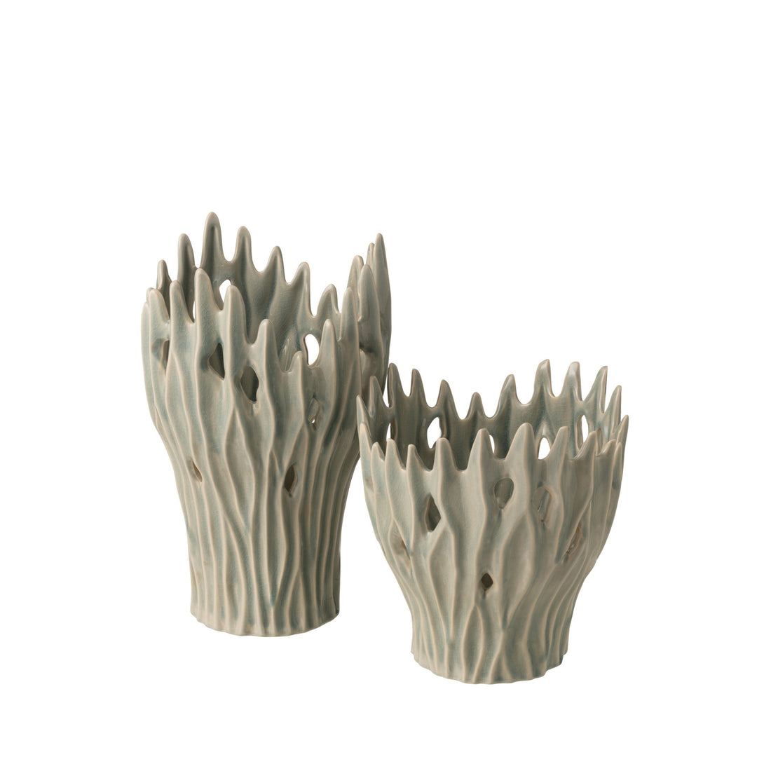 Vase Amy en porcelaine bleu clair, grand modèle J-Line