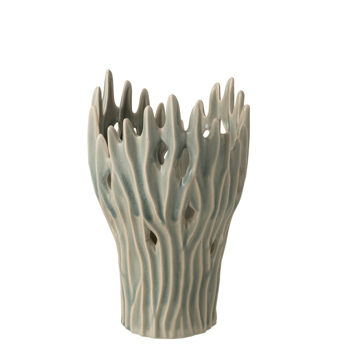 Vase Amy en porcelaine bleu clair, grand modèle J-Line