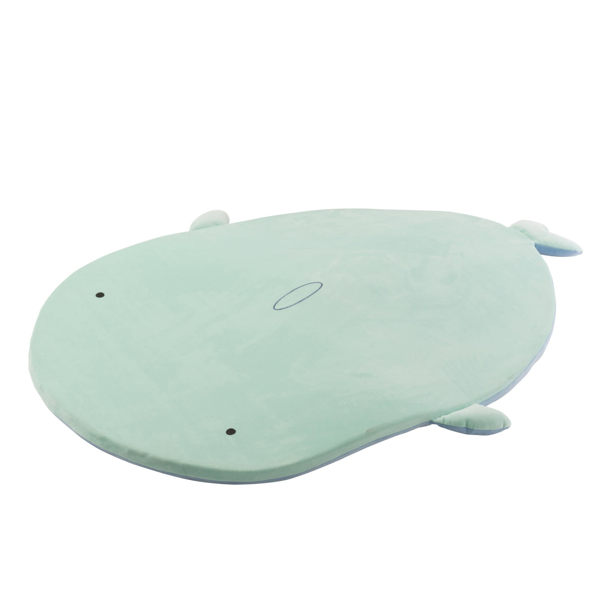 Tapis de jeu Requin 2 faces Polyester Bleu clair/Vert menthe J-Line