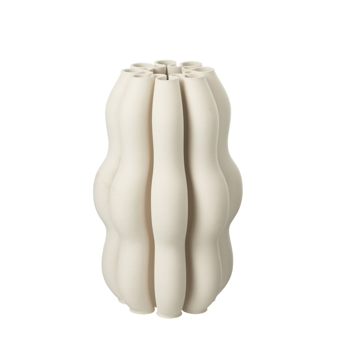 Vase Naos Céramique Beige Large Diam23cmxH40cm J-Line