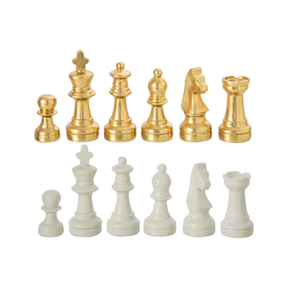 Jeu d’échecs Plateay en polyrésine blanc/doré J-Line