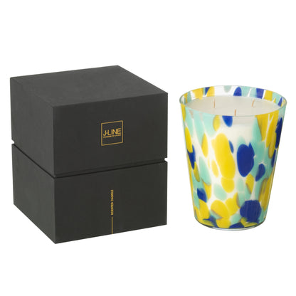 Bougie parfumée Noa Bleue/Jaune Large -95heures J-Line