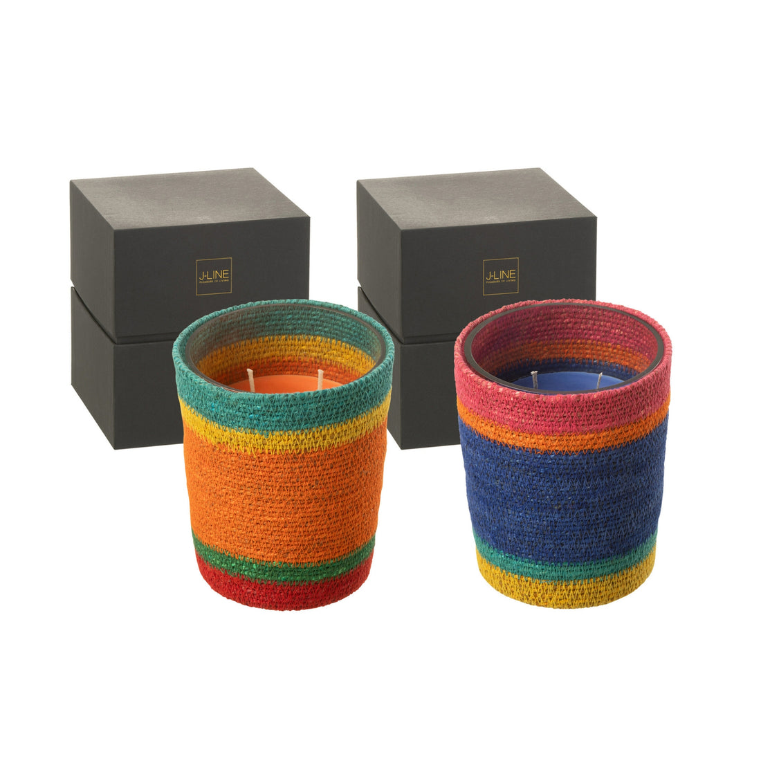 Bougie parfumée Panier Bleu Cire Moyenne-55 Heures Lot de 2