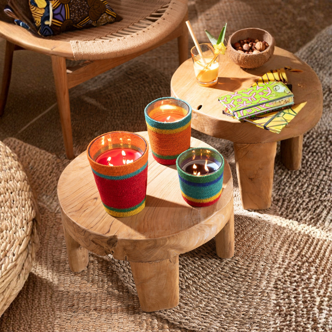 Bougie parfumée Panier Bleu Cire Moyenne-55 Heures Lot de 2
