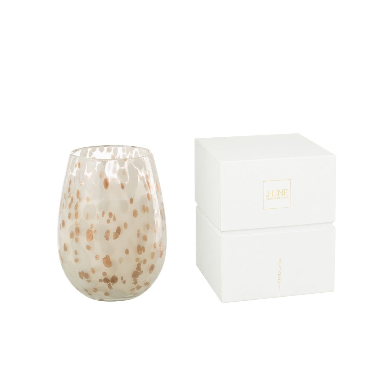 Bougie parfumée Mia Blanc/Mix Verre Moyen 120 heures J-Line