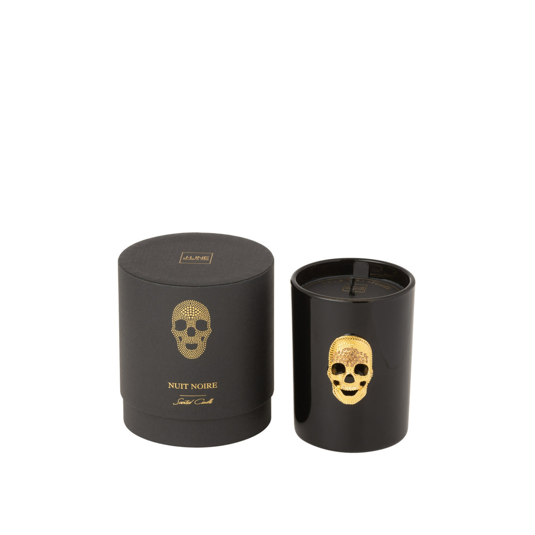 Bougie parfumée Tête de mort Nuit Noire Petite 43 heures