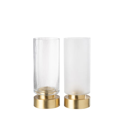 Bougeoir Pia Demi-doré Moyen Lot de 2