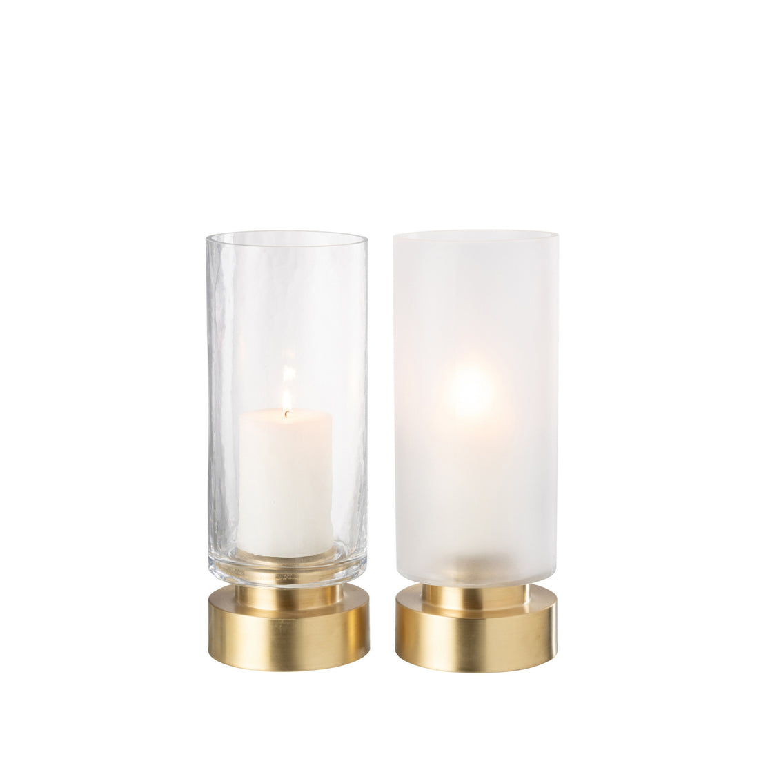 Bougeoir Pia Demi-doré Moyen Lot de 2