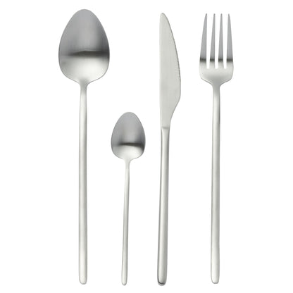 Set de couverts Box C 24 Pièces Acier Inoxydable Argent Mat J-Line