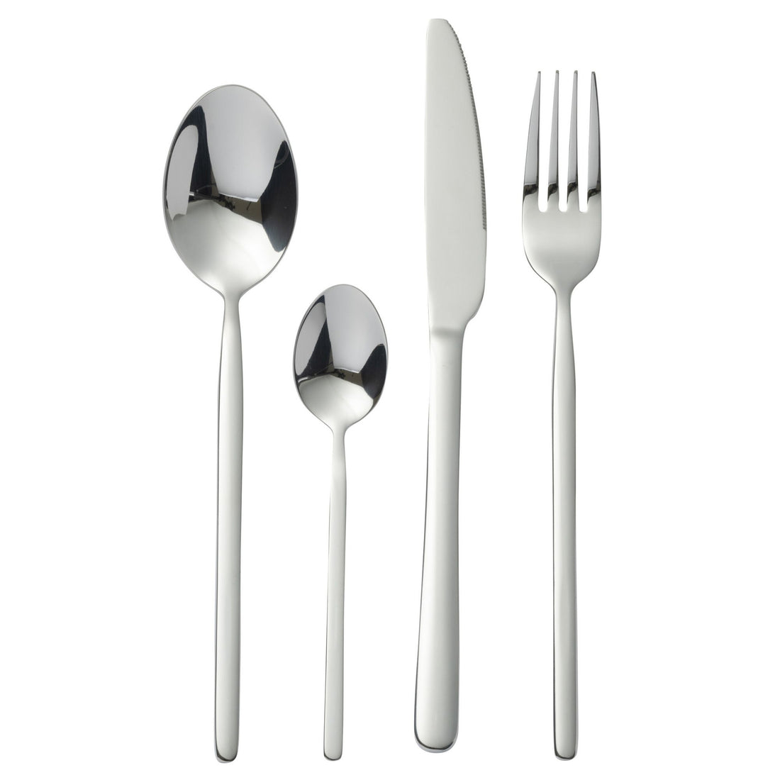 Coffret de couverts B 24 pièces en acier inoxydable argenté brillant J-Line