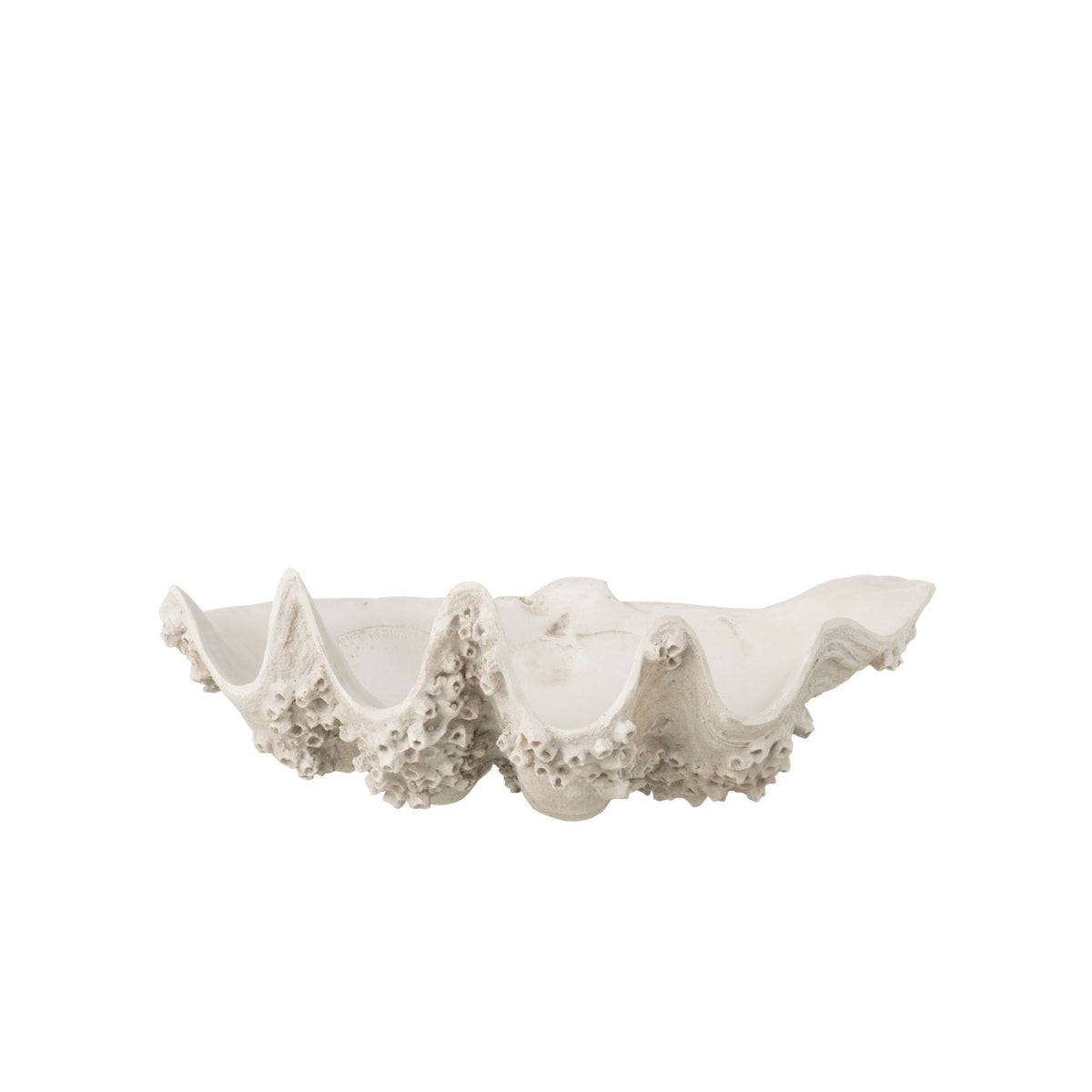 Plateau décoratif Coquillage Résine Blanc cassé Petit J-Line