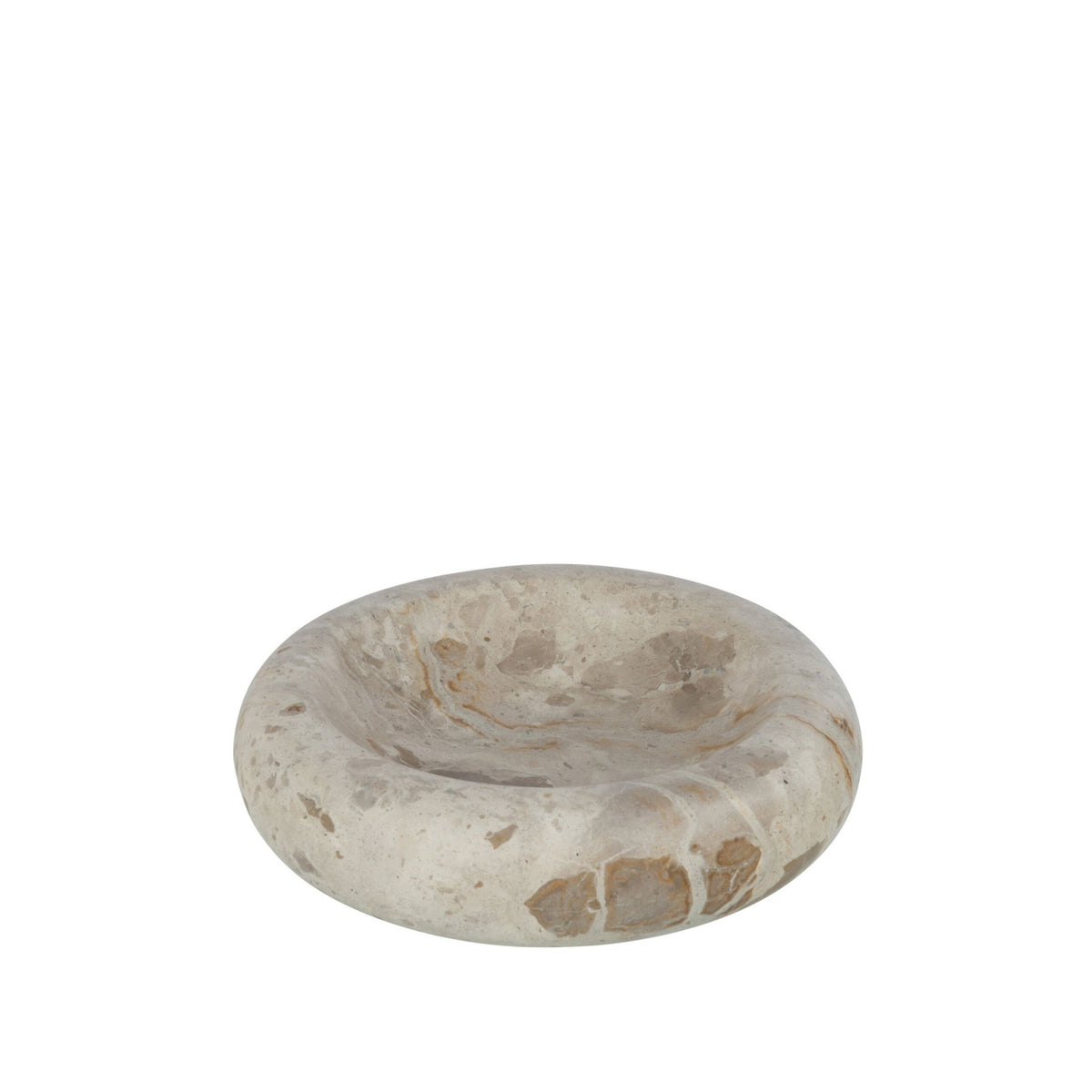 Luxueux Bol Bas en Marbre Beige Petit J-Line