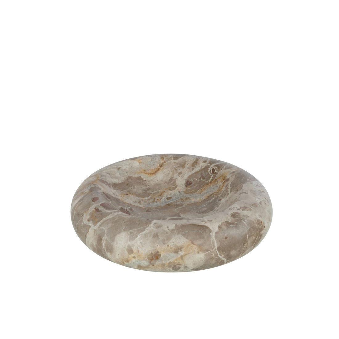 Grand plat luxueux en marbre beige bas J-Line