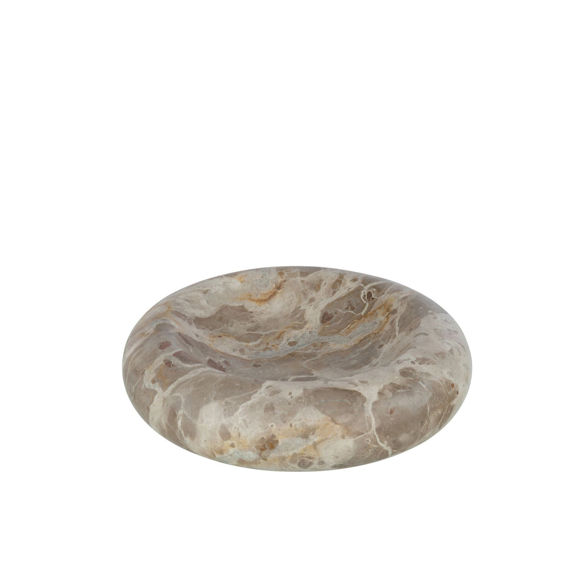 Grand plat luxueux en marbre beige bas J-Line