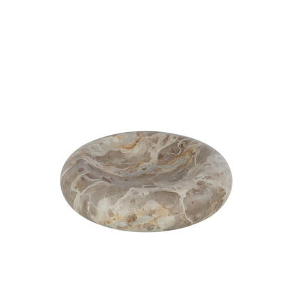 Grand plat luxueux en marbre beige bas J-Line