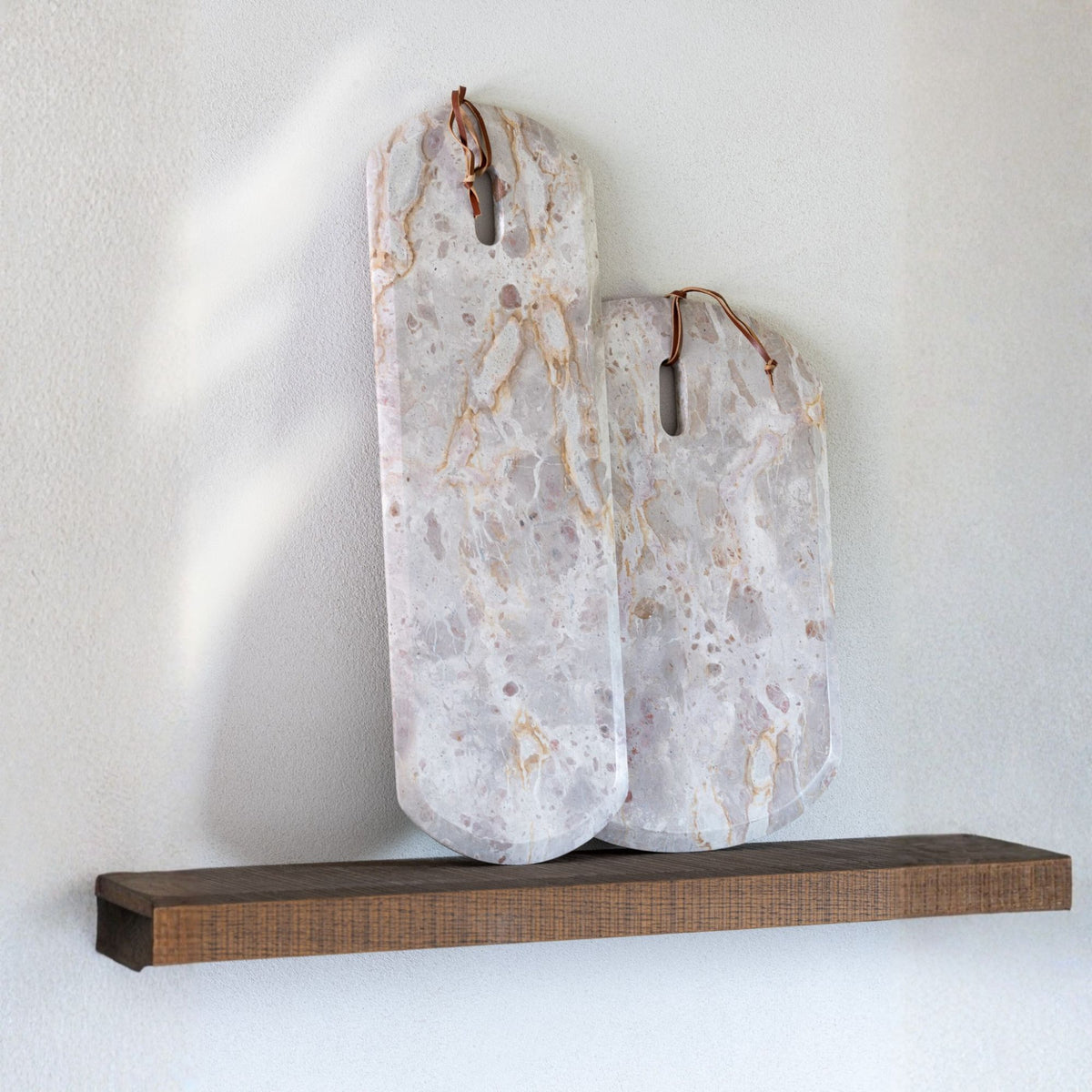 Planche rectangulaire marbre beige grande - 60x20x2cm