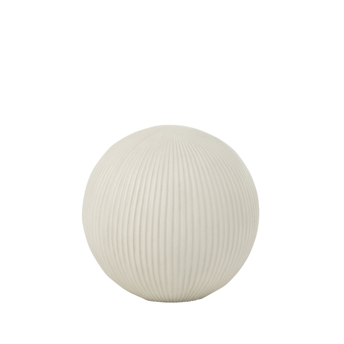 Boule déco en argile blanche moyenne 31,5 x 31,5 x 29,5 cm