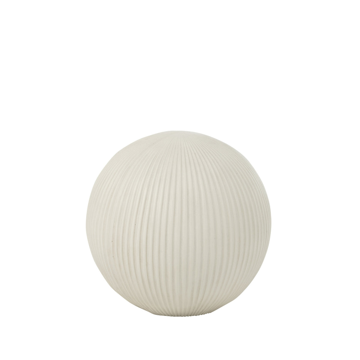 Boule déco en argile blanche moyenne 31,5 x 31,5 x 29,5 cm