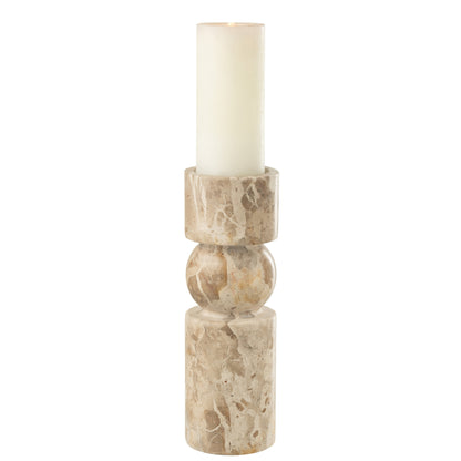 Bougeoir Marbre Beige Large J-Line