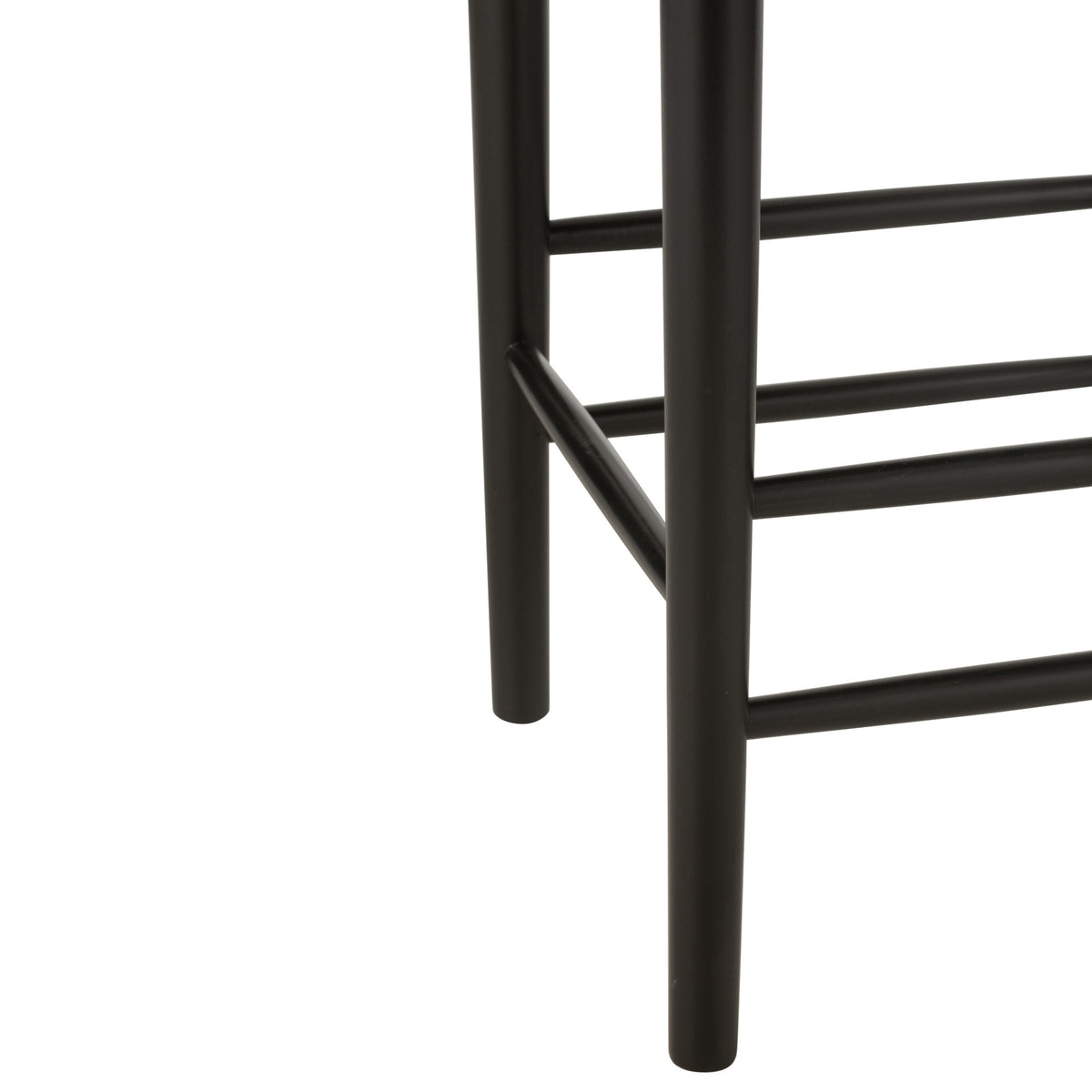 Tabouret de bar Oriental Bois de hêtre/Corde Noir J-Line