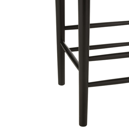 Tabouret de bar Oriental Bois de hêtre/Corde Noir J-Line