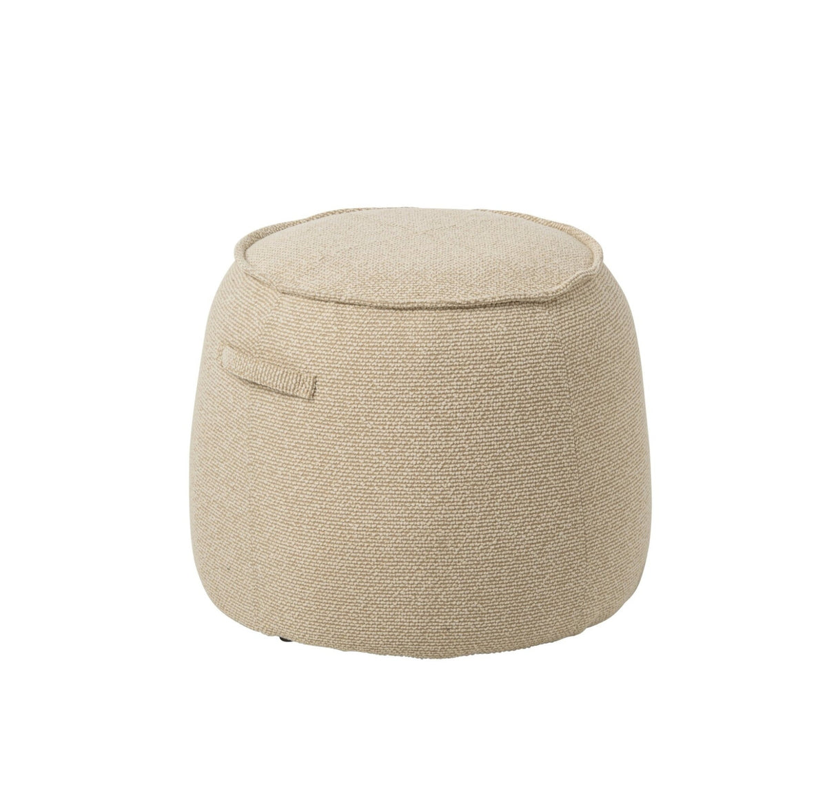 Pouf Alex Contreplaqué/Tissu Écru J-Line
