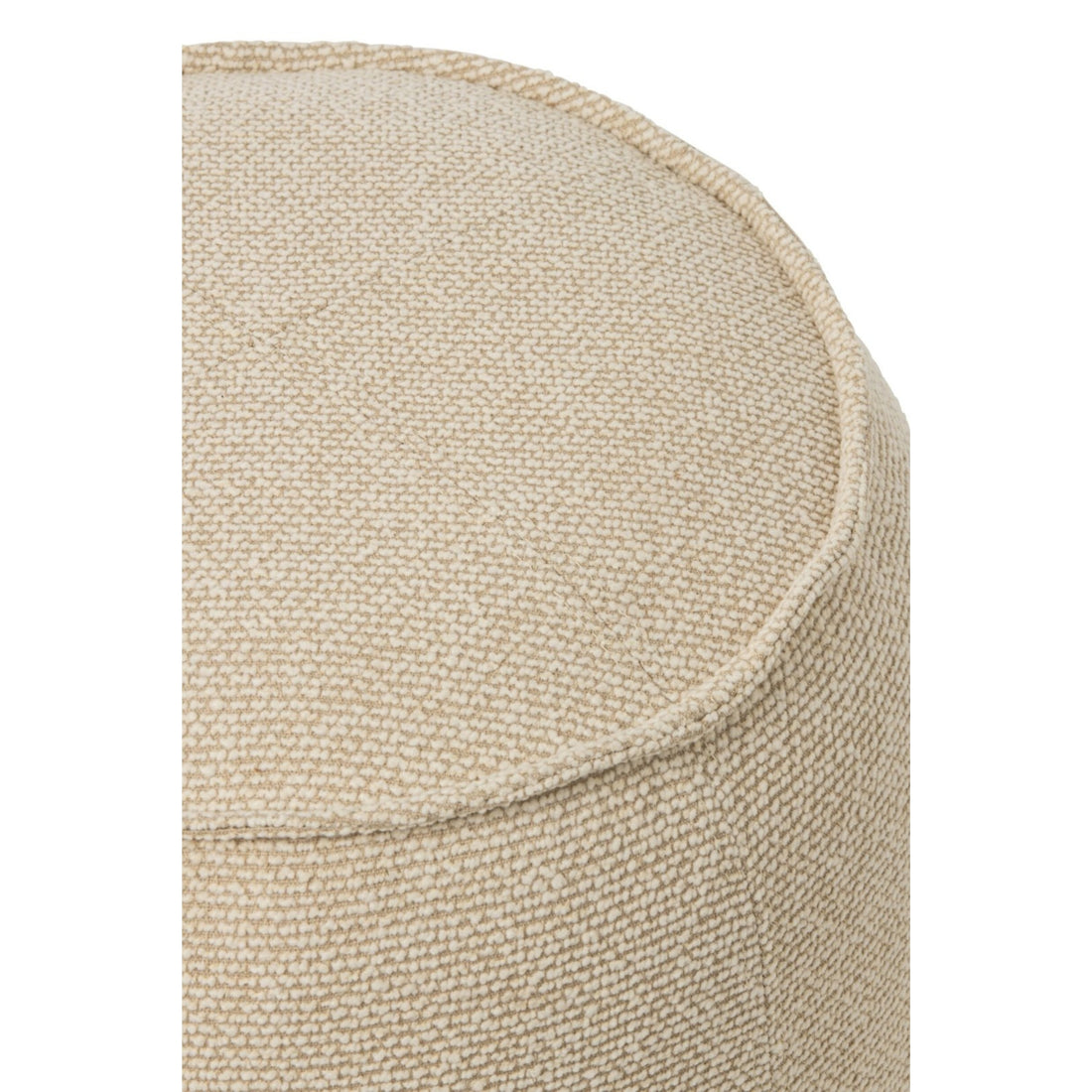 Pouf Alex Contreplaqué/Tissu Écru J-Line