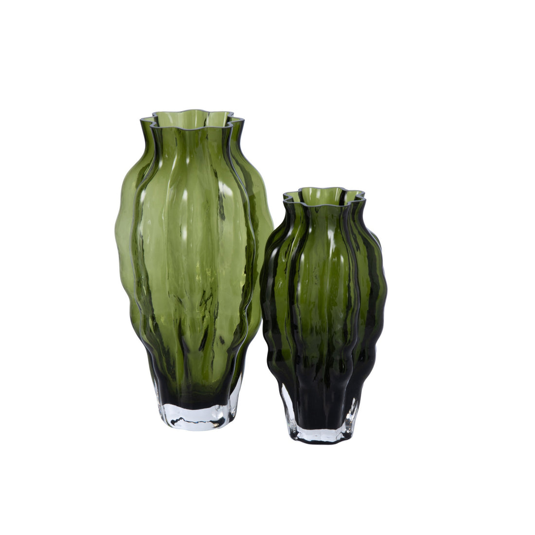 Vase Pod Verre Vert Large J-Line