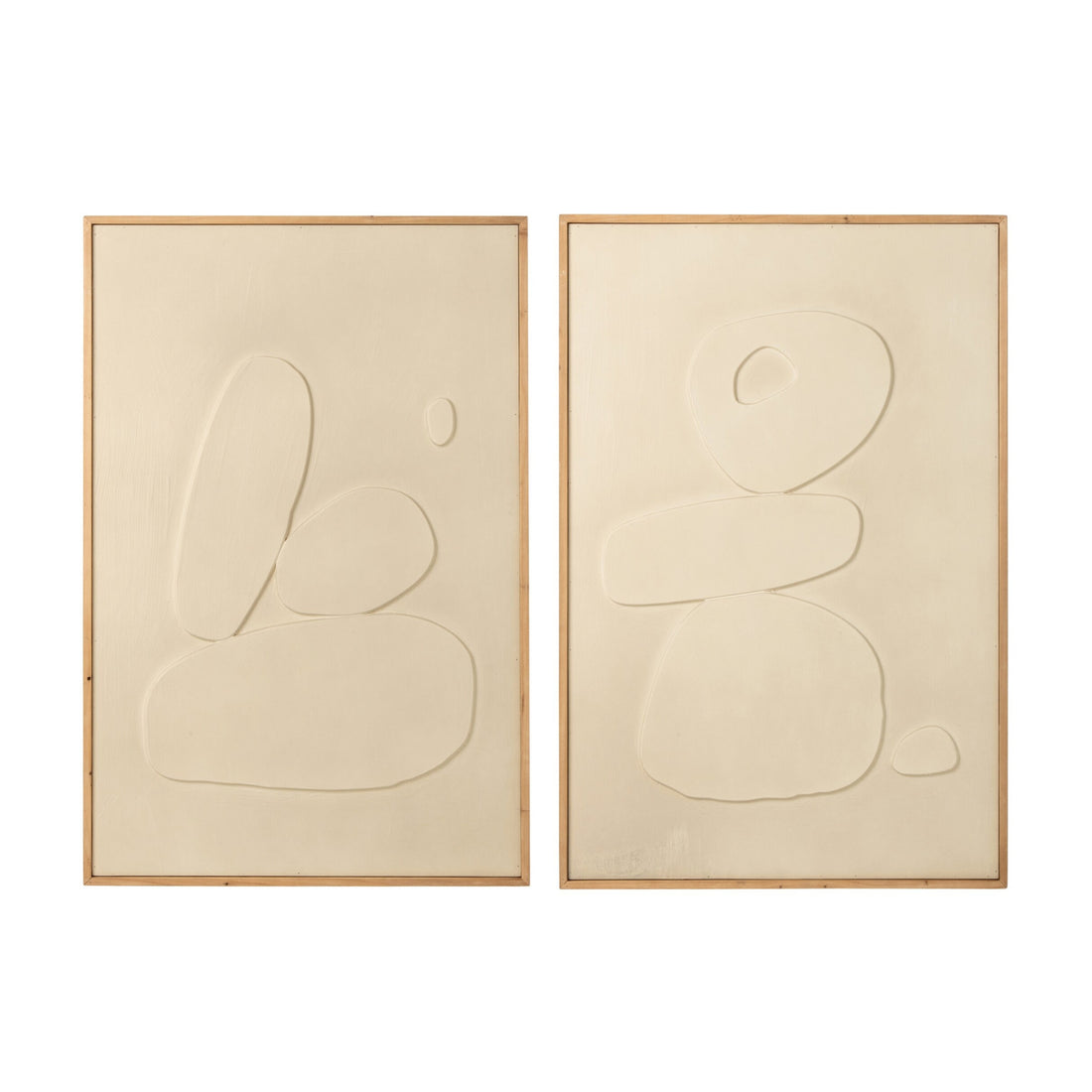 Décoration murale MDF blanc assortiment de 2 J-Line