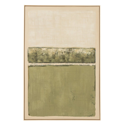 Tableau rectangulaire en bois de pin, beige/vert foncé, J-Line