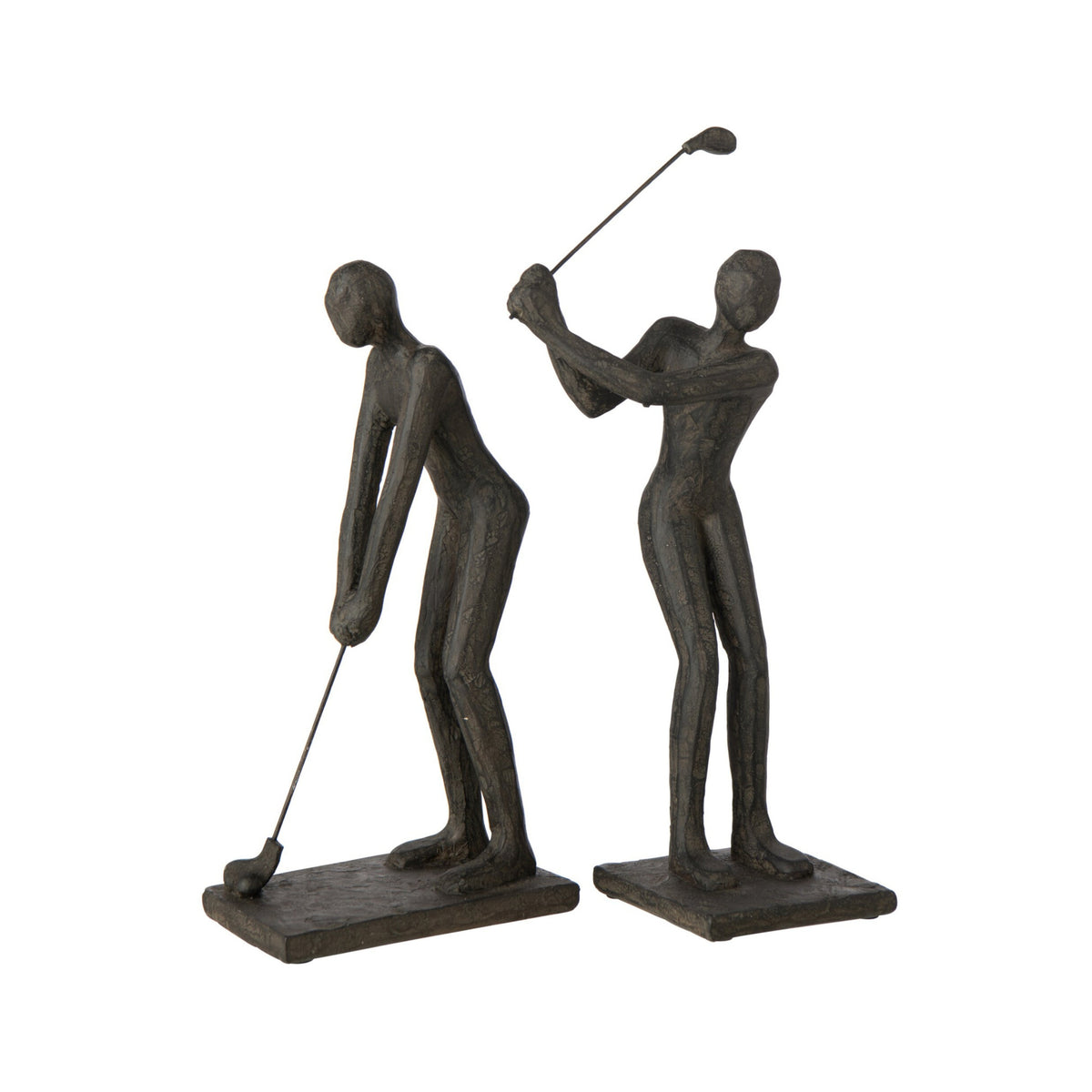 Assortiment de golfeurs en polyrésine noire de J-Line