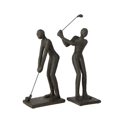 Assortiment de golfeurs en polyrésine noire de J-Line
