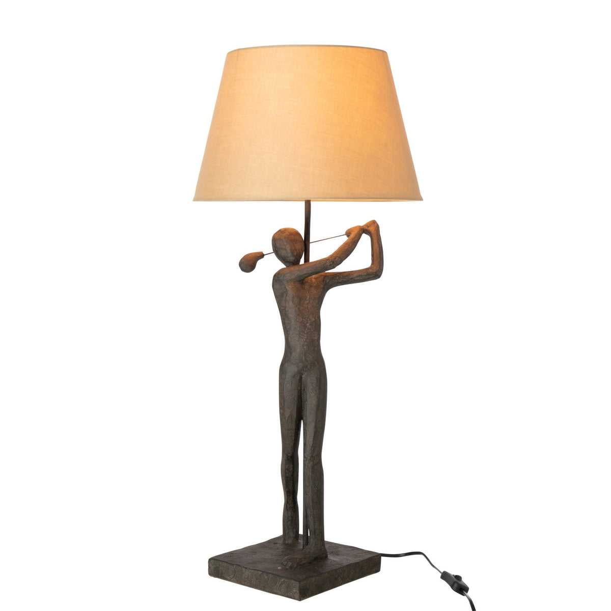 Lampe de table Golfer en polyrésine noire J-Line
