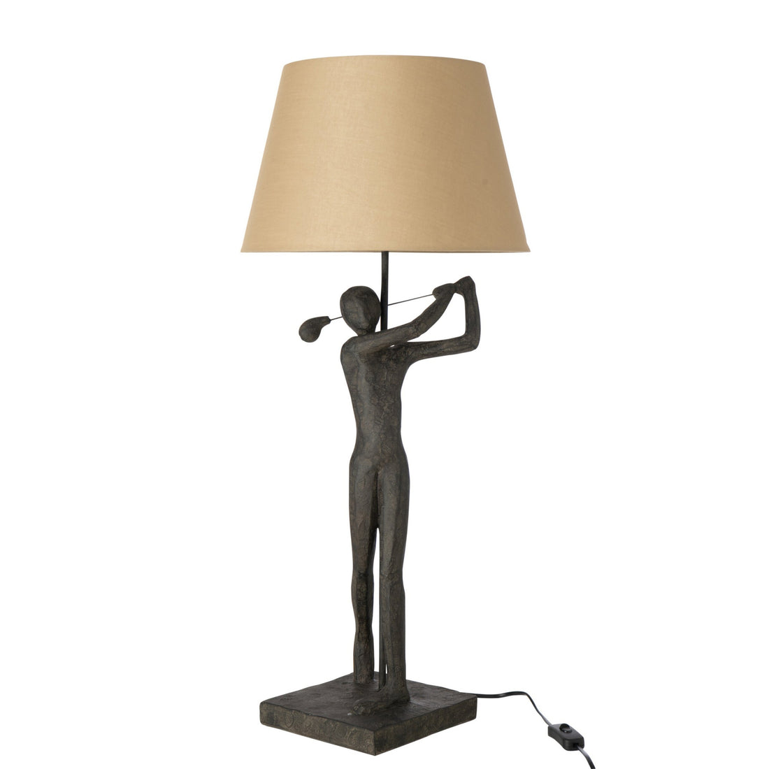 Lampe de table Golfer en polyrésine noire J-Line