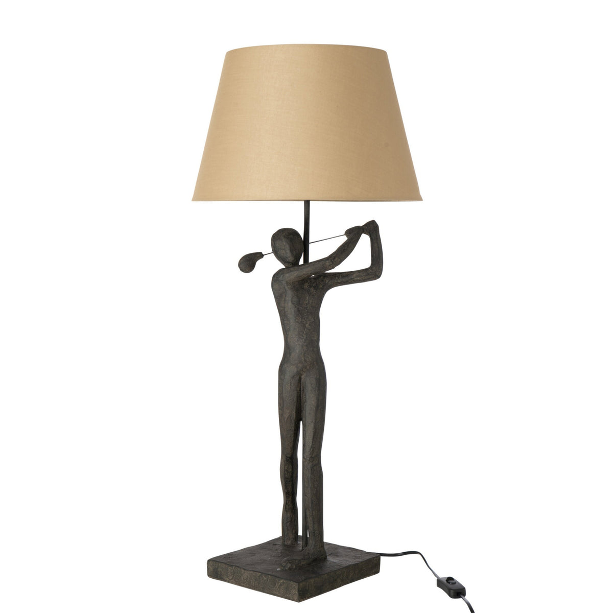 Lampe de table Golfer en polyrésine noire J-Line