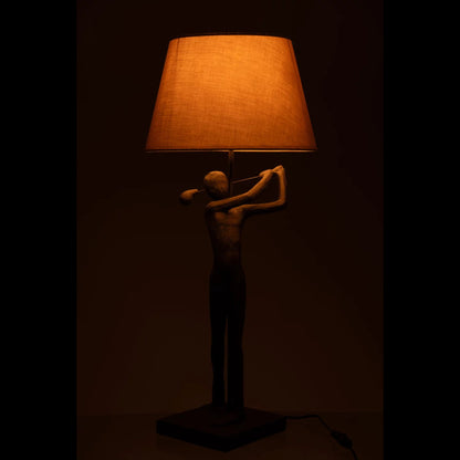 Lampe de table Golfer en polyrésine noire J-Line
