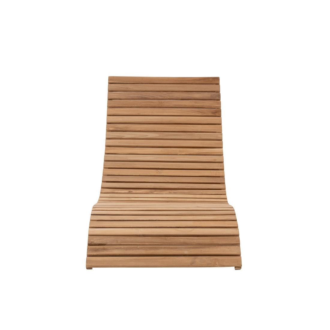 Chaise longue en teck naturel J-Line