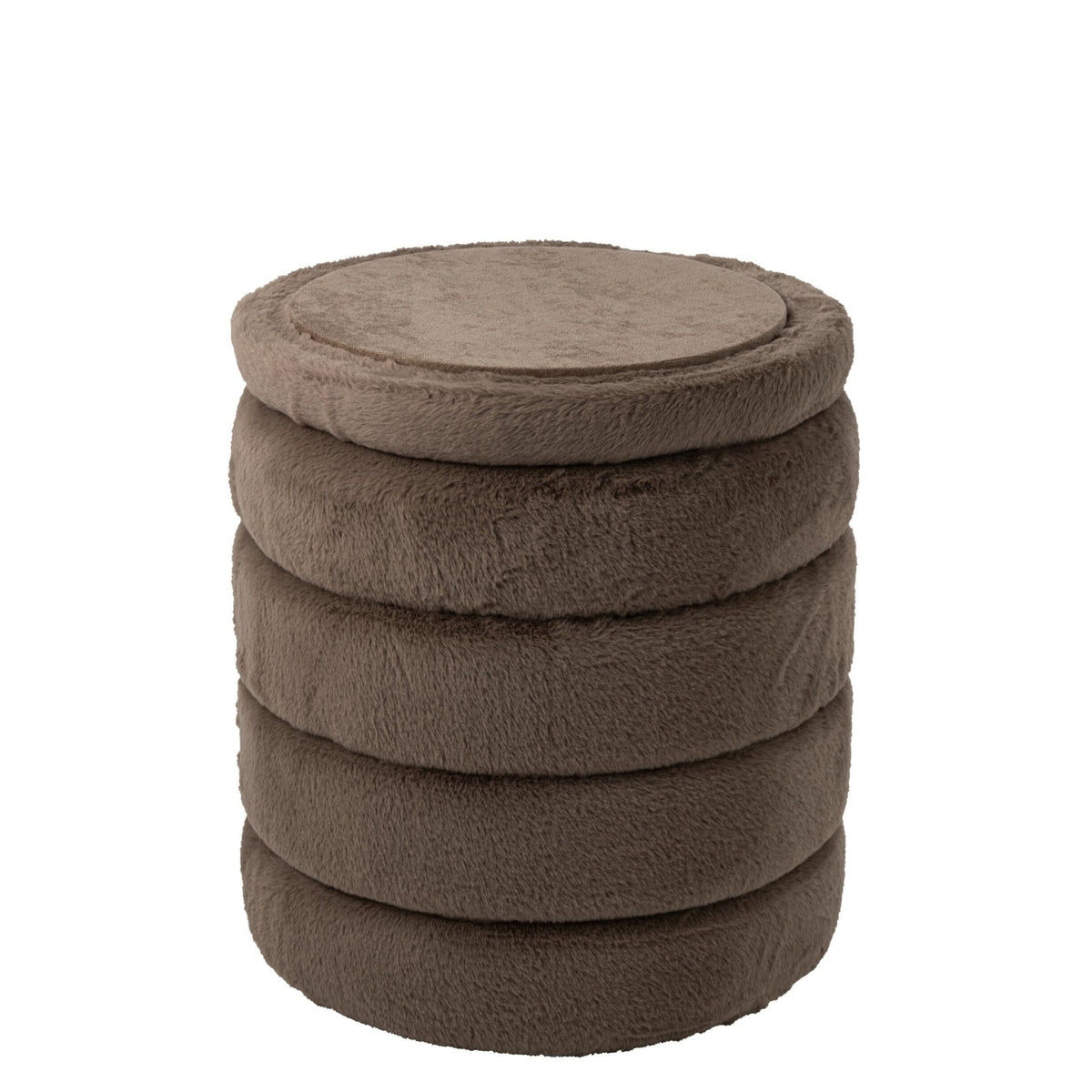 Pouf + Couvercle Mdf Taupe J-Line