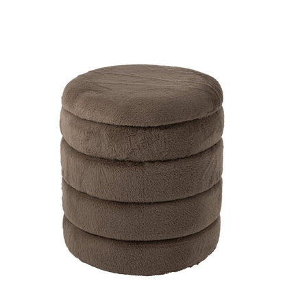 Pouf + Couvercle Mdf Taupe J-Line