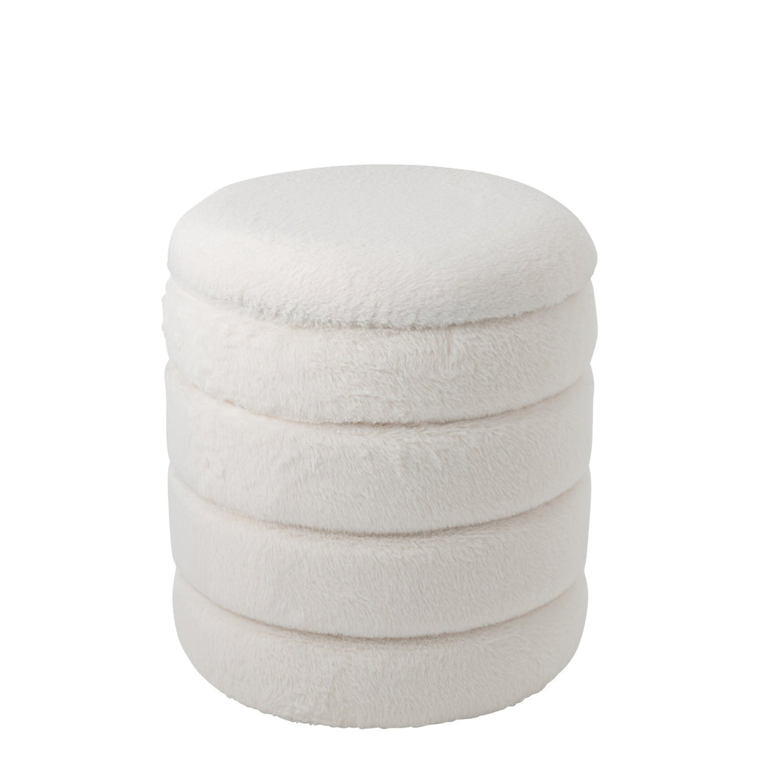 Pouf + couvercle en MDF blanc J-Line