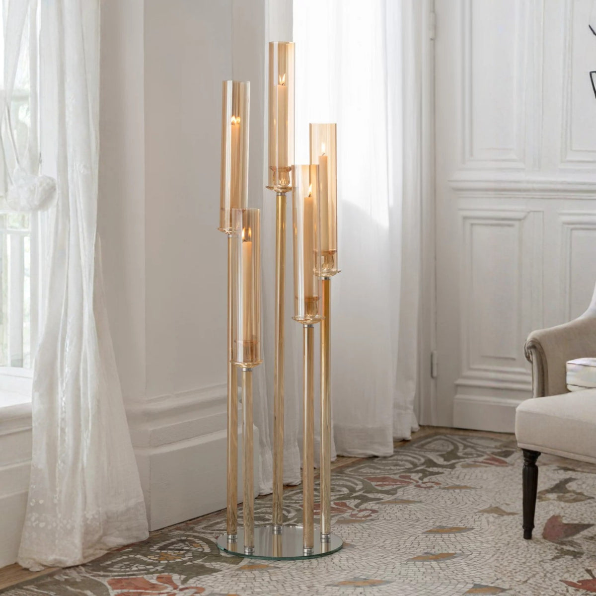 Bougeoir Cristal Or J-Line