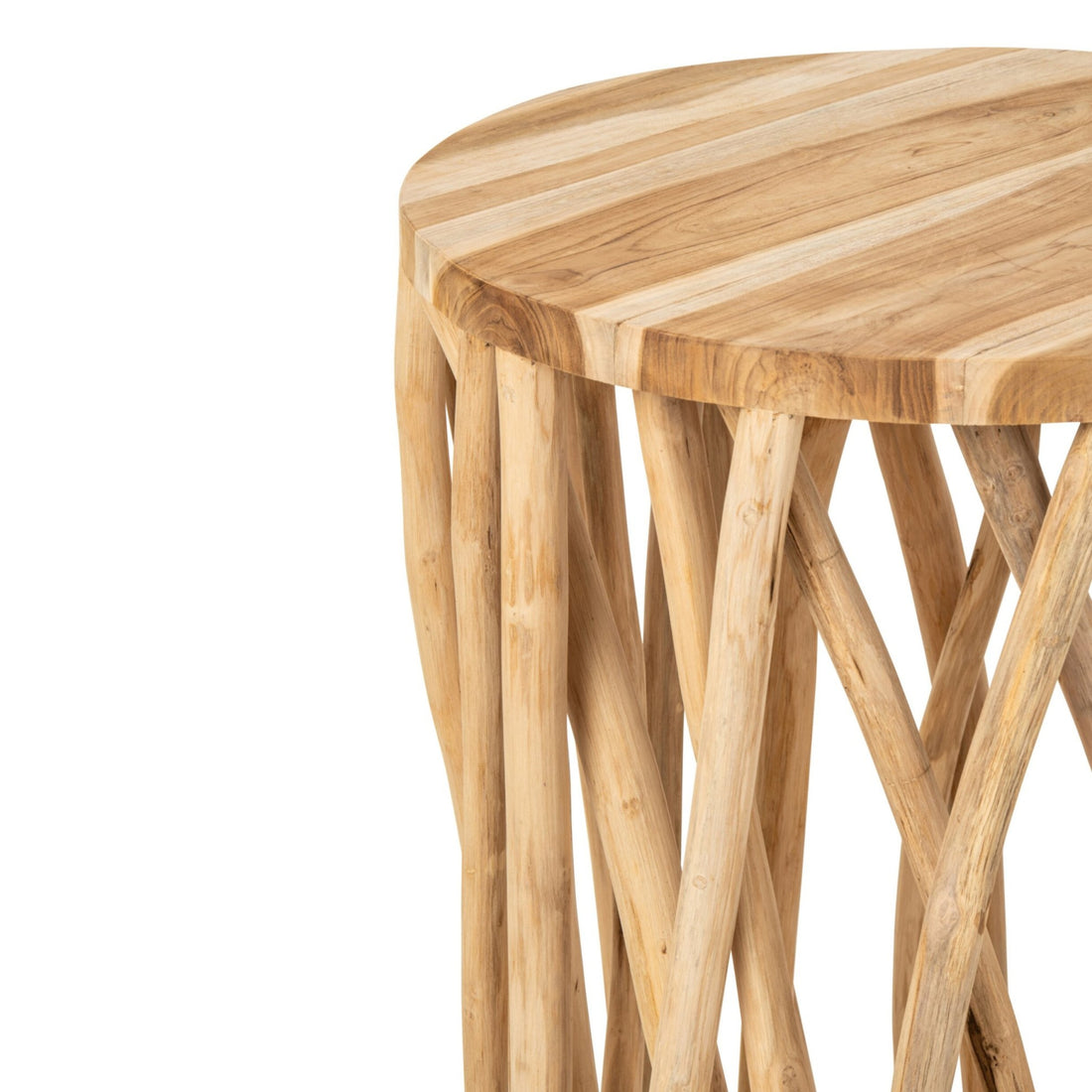 Table basse Branches Rondes Bois de Teck Naturel J-Line